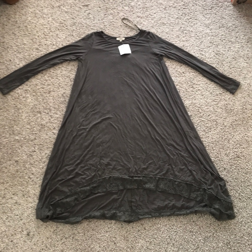 Army Green 3/4 sleeve dress